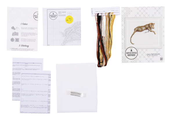 Набор для вышивания "Сафари Леопард", канва Aida 14 ct. Арт DSB004A