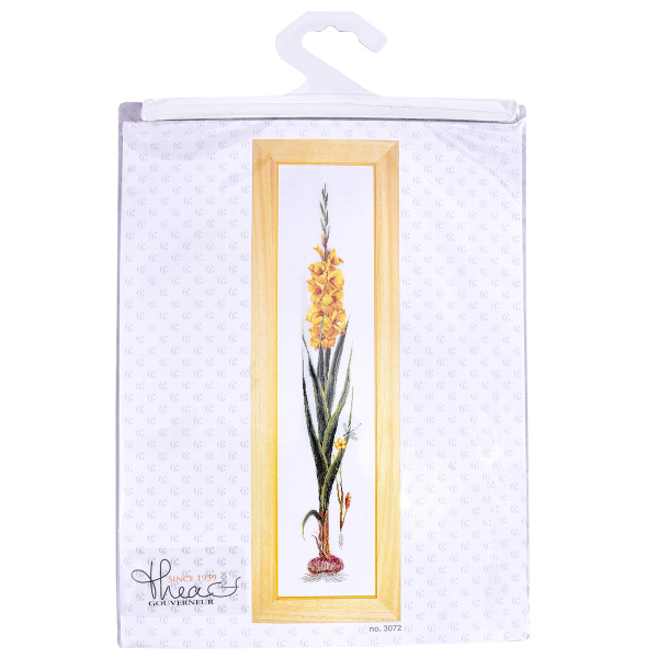 Набор для вышивания "Жёлтый гладиолус", канва лён 36 ct. Арт 3072                    