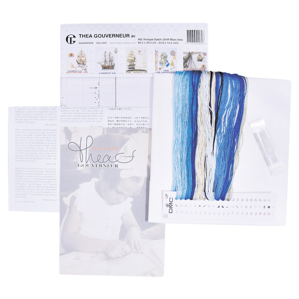 Набор для вышивания "Старинная плитка", канва лён 36 ct. Арт 482