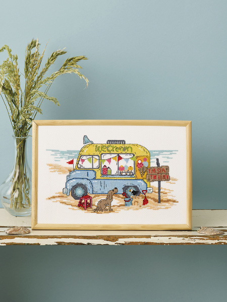 Набор для вышивания "Грузовик с мороженым". Арт 92-3428