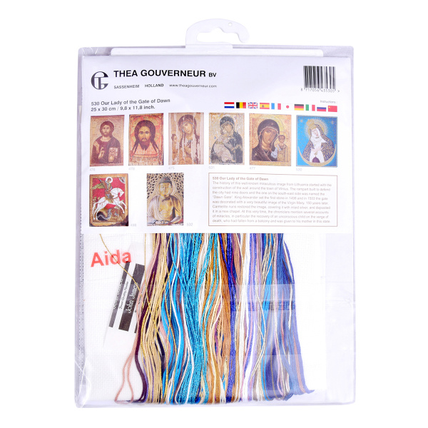 Набор для вышивания "Остробрамская икона Божией Матери", канва аида 18 ct. Арт 530A