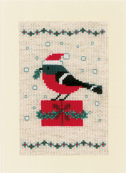 Набор для вышивания "Рождественская птица и дом". Арт PN-0165028