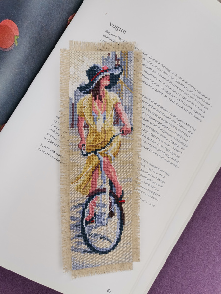 Набор для вышивания "Леди на велосипеде". Арт 21.003.15