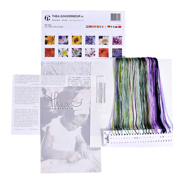 Набор для вышивания "Тюльпан", канва аида 18 ct . Арт 494A                    