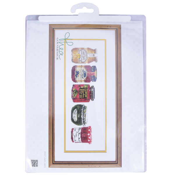 Набор для вышивания "Баночки с джемом", канва лён 36 ct. Арт 3047                    