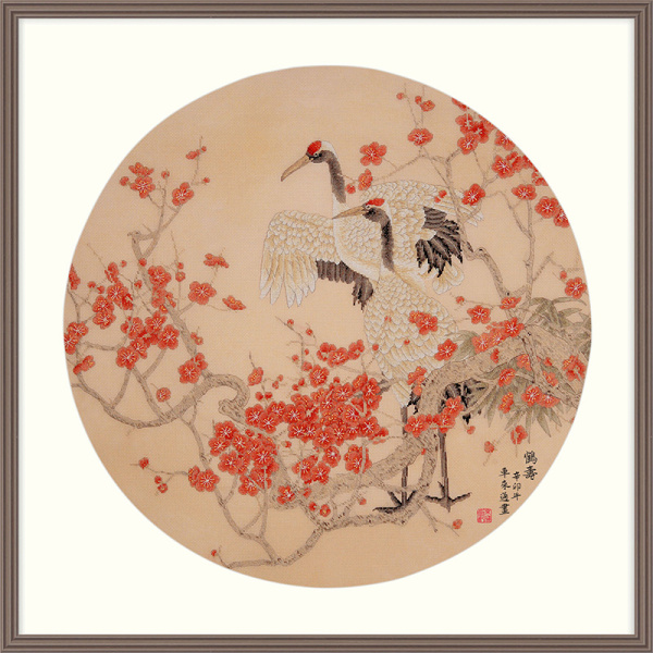 Набор для вышивания "Журавли и цветущая слива". Арт 2031002