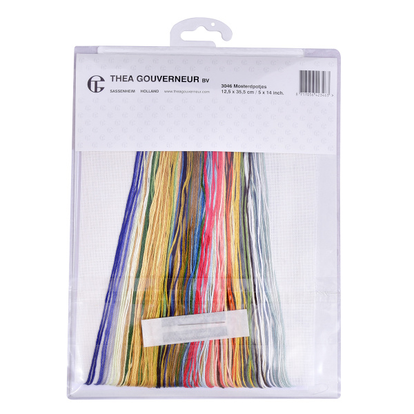 Набор для вышивания "Банки с горчицей", канва лён 36 ct. Арт 3046                    