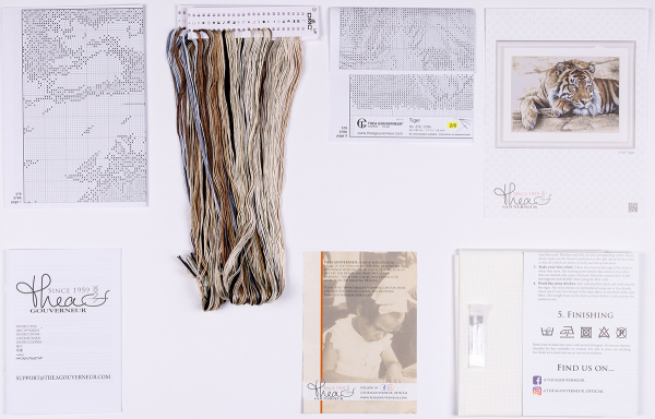 Набор для вышивания "Тигр", канва лён 36 ct. Арт 579