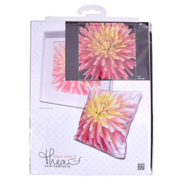 Набор для вышивания "Георгин", канва аида (черная) 18 ct. Арт 441.05                  