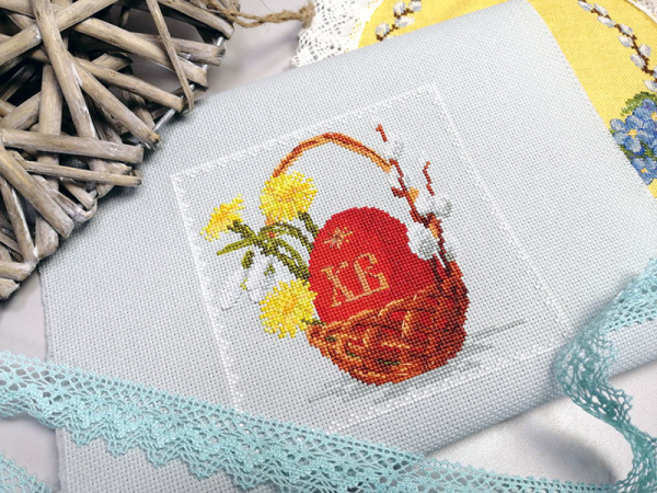 Набор для вышивания "Символ Пасхи" с пришивной рамкой. Арт 22.002.10