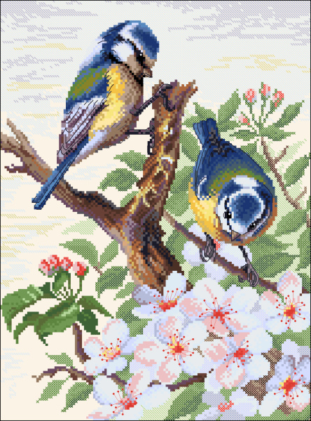 Набор для вышивания "Две синицы" . Арт 03.010.10