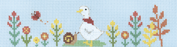 Набор для вышивания сумки на шнурке "Утка и улитка". Арт 2860505