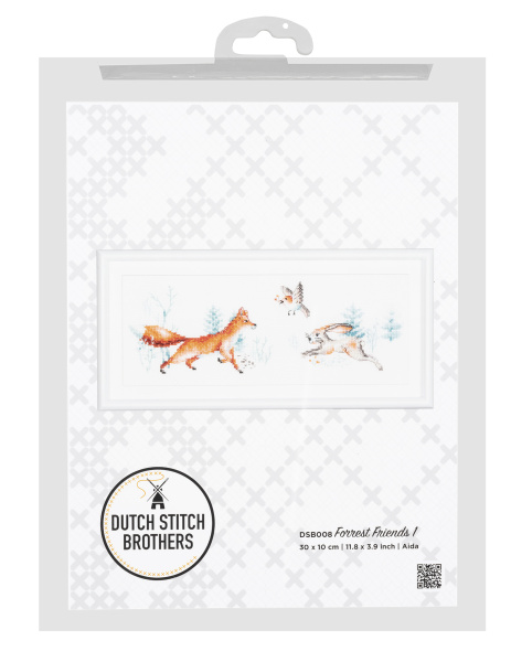 Набор для вышивания "Первые друзья", канва Aida 14 ct. Арт DSB008A