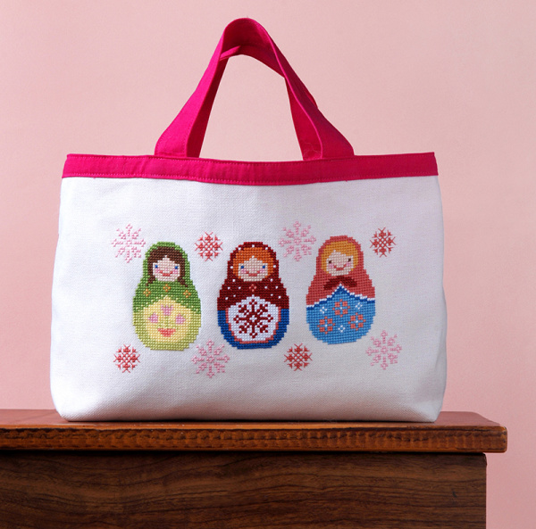 Набор для вышивания сумки "Матрёшки". Арт 2860207