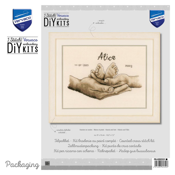 Набор для вышивания "Ножки в ладонях" . Арт PN-0202331