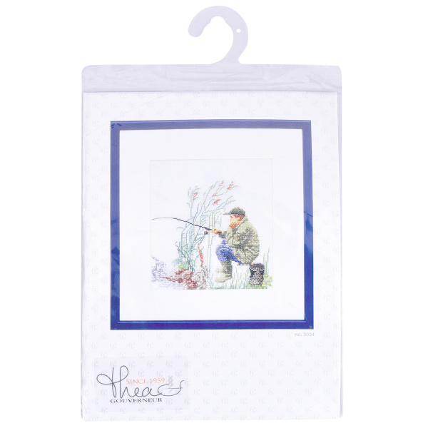 Набор для вышивания "Лов рыбы", канва лён 36 ct. Арт 3034                    