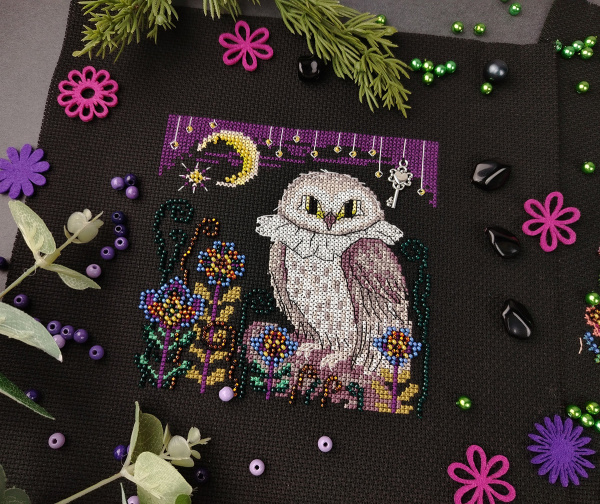 Набор для вышивания  "Ночная птица". Арт 13.003.48