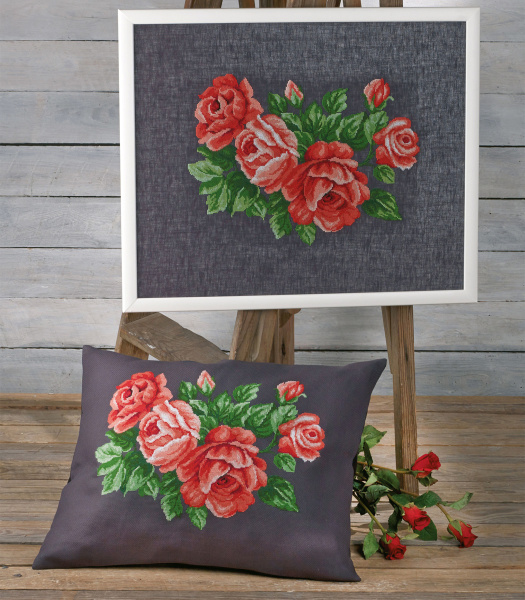 Набор для вышивания "Красные розы". Арт 90-6425