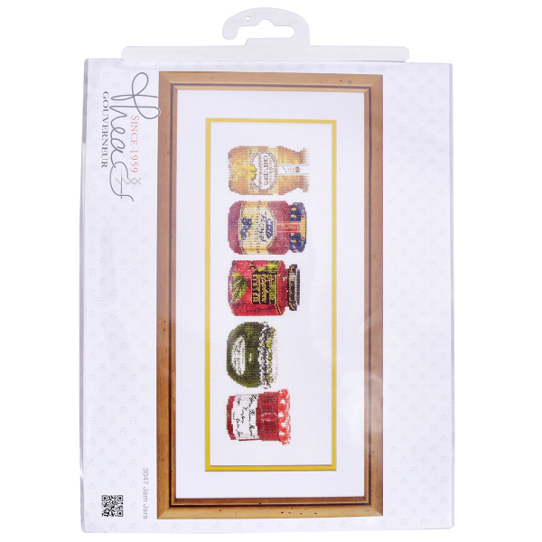 Набор для вышивания "Баночки с джемом", канва аида 18 ct. Арт 3047A                   